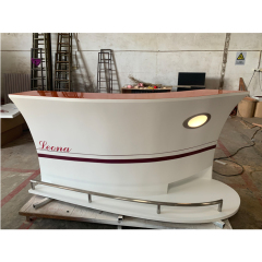 Custom Bar Club Decoration Project Antique White Led Boat Bar Counters