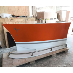 Luminous Cocktail Bar Table Corian Solid Surface Boat Bar Counters