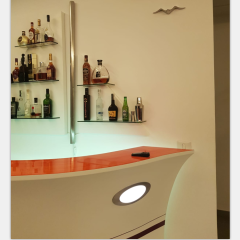 Custom Bar Club Decoration Project Antique White Led Boat Bar Counters