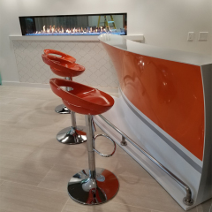 Luminous Cocktail Bar Table Corian Solid Surface Boat Bar Counters