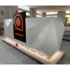 Modern Simplicity Stylish White Company Front Counter Reception Desk Led