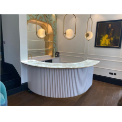 Half Round Reception Table Warm Touch Colorful Reception Desk