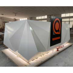 Modern Simplicity Stylish White Company Front Counter Reception Desk Led
