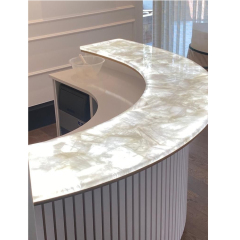 Half Round Reception Table Warm Touch Colorful Reception Desk