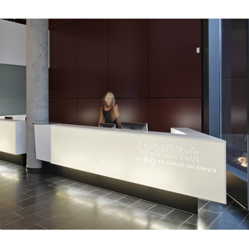 Loft Style Design Bill Reception Desk Translucent Stone Bar Reception Counter