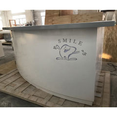 New Furniture Design Front Office Reception Desk with LED Light and Open Doors