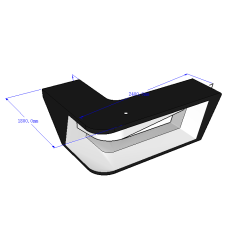 Expensive Office Furniture Project High End White/Black Manager Office Desk