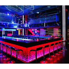 L Shaped Led Light Commercial Furniture Hotel Night Club Beer Bar Counter