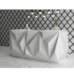 Retail Display Table Nail Shop Front Reception Desk White Color