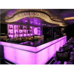 Glass Acrylic Modern Gemstone Illuminated Led Drink Bar Counter