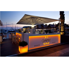 Beach Full Bar Counter Sets Modern Corian White Table Bars