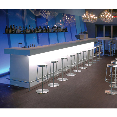 White Color Fantastic LED Aluminum Portable Bar Counter With Wheels