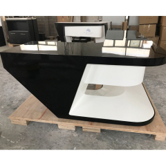 Expensive Office Furniture Project High End White/Black Manager Office Desk