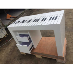 Piano Design Style Manager Furniture Executive Desk Office with Movable Cabinet