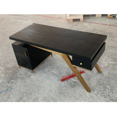 Fashion Furniture Light Luxury Office Table Small Black Gold Office Desk