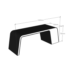 Ergonomic Comfortable Design Black Office Desk Set Home Study Table
