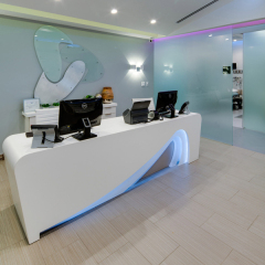 Display Case Beauty Salon Counter I Shape Computer Desk Reception
