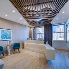 Good Price Luxury Design Clinic Furniture Led White Dental Reception Desk