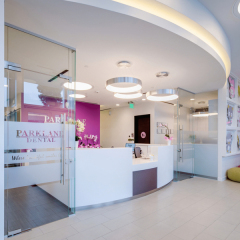White and Violet Dental Furniture Front Artificial Stone Reception Desk Counter