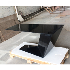 High Tech Black Office Desks Set Z Shape Executive Boss Office Table