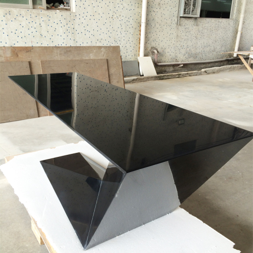 High Tech Black Office Desks Set Z Shape Executive Boss Office Table