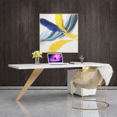 Modern Furniture Manager Table Home Gold Office Computer Desk
