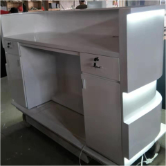 Shop Furniture Cash Counter Table Design White Acrylic Reception Desk