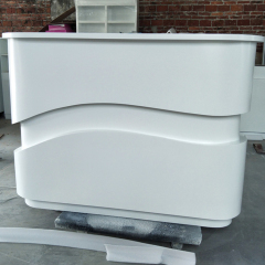 Shop Furniture Cash Counter Table Design White Acrylic Reception Desk