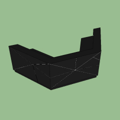 Black Showroom Reception Counter LED Cosmetic Reception Desk