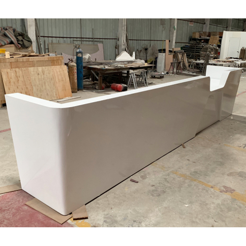 Long Size Reception Desk Beauty Salon White Used Cash Counter for Sale