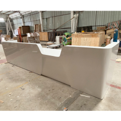 Long Size Reception Desk Beauty Salon White Used Cash Counter for Sale