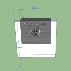 Lowest Cost Small Cash Counter Led Reception Desk Nail Salon