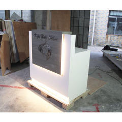 Lowest Cost Small Cash Counter Led Reception Desk Nail Salon