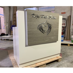 Lowest Cost Small Cash Counter Led Reception Desk Nail Salon