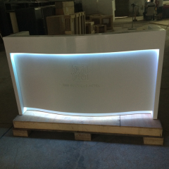 China Office Reception Desk Reception Stand Led Small Reception Table