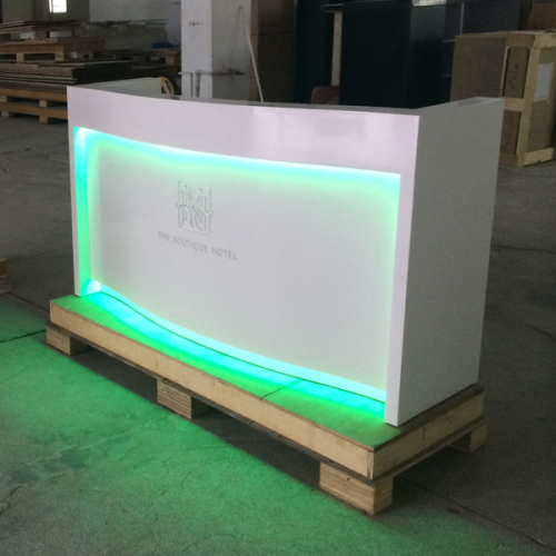 China Office Reception Desk Reception Stand Led Small Reception Table