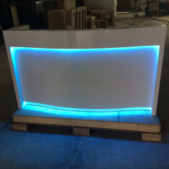 China Office Reception Desk Reception Stand Led Small Reception Table