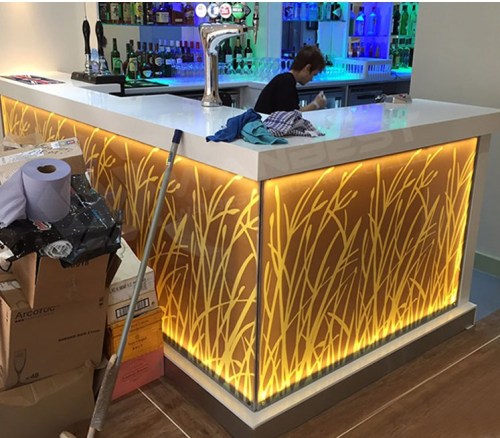 American Vintage Design Led Color Changed Restaurant Bar Counter
