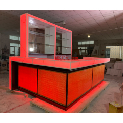 Luxury Design Backlit Bar Counter Sets Led Bar Furniture Display