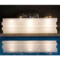 Acrylic Led Plastic Wet Bar Furniture Pure White Commercial Bar Tops for Sale