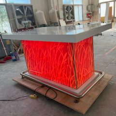 Led Kitchen Bar Counter Island White Corian Diner Table for Home