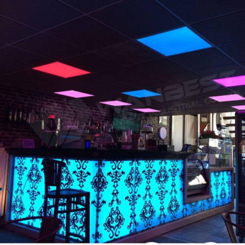 LED Nightclub Bar Counter Design Modern Glass Bar Table with Cake Display
