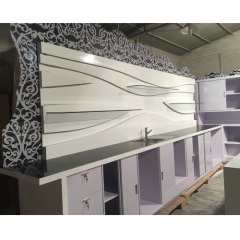 Black Stone Led Sushi Restaurant Bar Counter Sets with Washing Basin