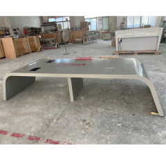 Gray Color Conference Table Chairs with Mic and Speakers