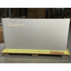 iPad Store Front Service Counter Modern Led Reception Desk with Power Outlets