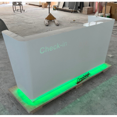 iPad Store Front Service Counter Modern Led Reception Desk with Power Outlets