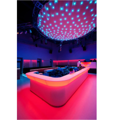 Plastic Acrylic Led Bar Counter L Shape Lighted Drinking Table