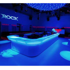 Plastic Acrylic Led Bar Counter L Shape Lighted Drinking Table