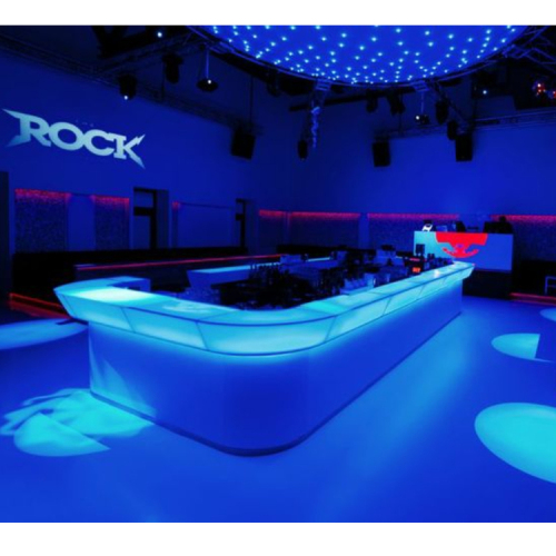 Plastic Acrylic Led Bar Counter L Shape Lighted Drinking Table