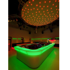 Plastic Acrylic Led Bar Counter L Shape Lighted Drinking Table